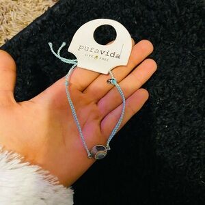 Pura Vida Light Blue Adjustable Bracelet